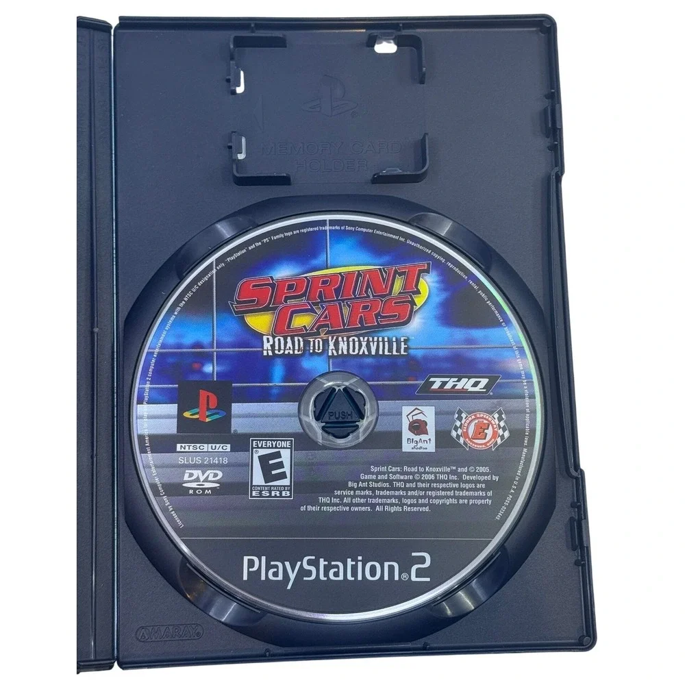 Sprint Cars Road to Knoxville Sony PlayStation 2 PS2 Game with Manual THQ Racing